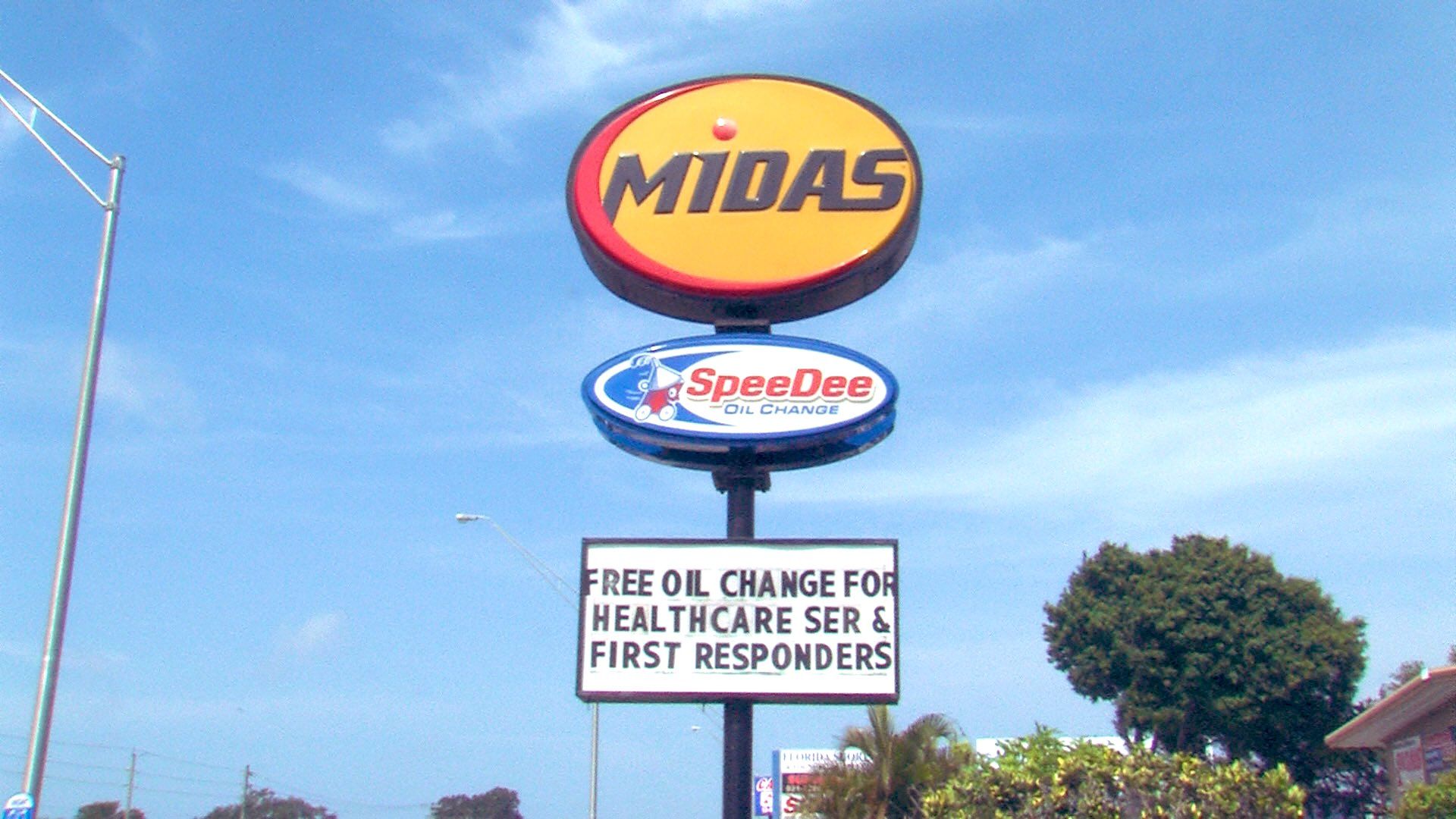 Three Suncoast Midas locations are offering free oil changes for