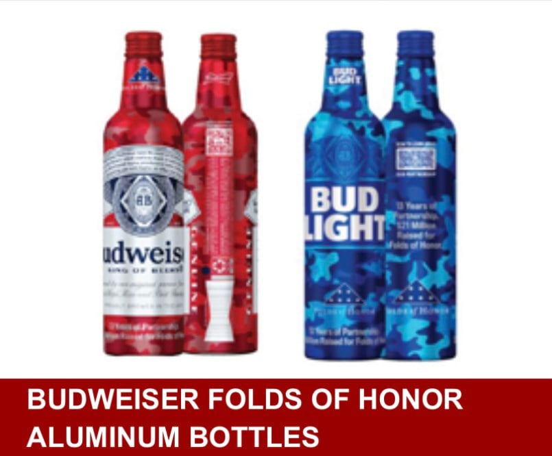 Budweiser Folds of Honor Military Pint Glass