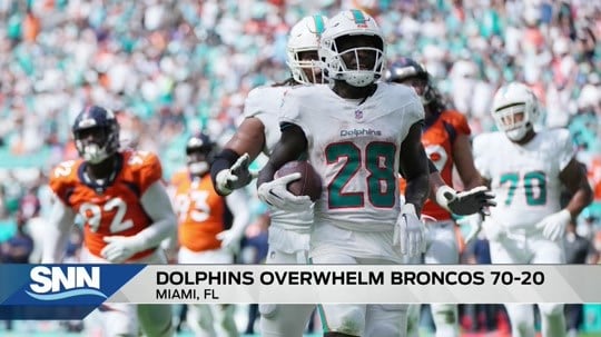 Dolphins rout Broncos 70-20, scoring the most points by an NFL team in a  game since 1966